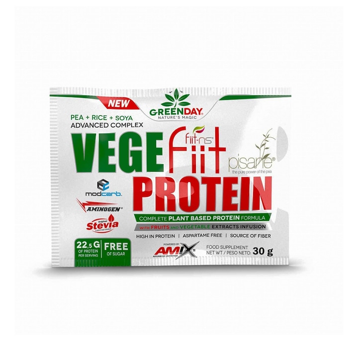 Proteina vegetala, Amix, Vegefiit Protein, Ciocolata Cu Alune Si Carame, 30 grame