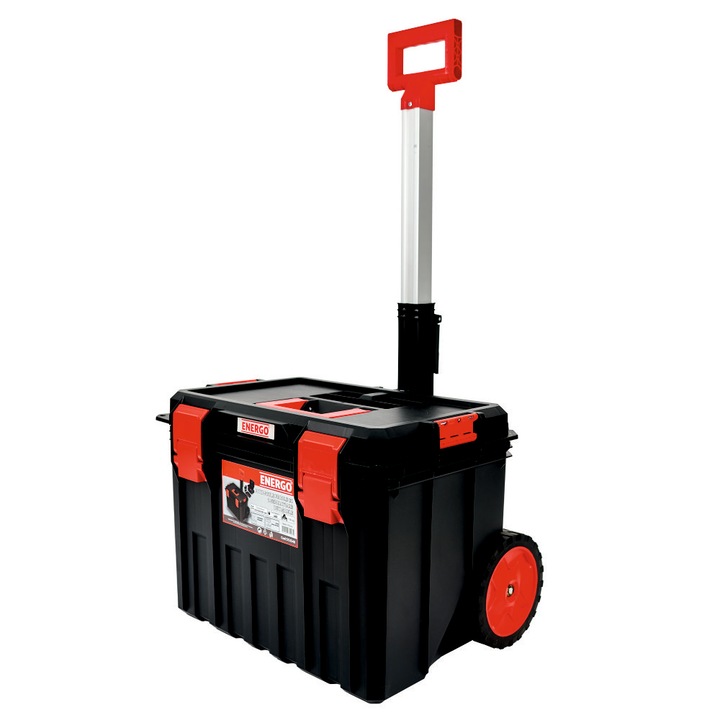 Cutie scule modulara pe role cu 2 separatoare detasabile, 530x355x390 mm, inchizatori ABS, Energo