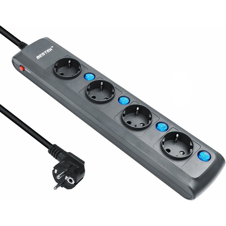 Bestek - Удължител - черен - 4000w