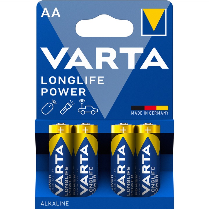 Baterie Varta alcalina AA, ambalare 4/set