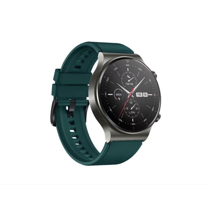 BeSmart szilikon szíj Huawei GT 3/ GT 3 Pro/ GT 2/ GT 2 Pro/ GT-hez, 22 mm, Sötétzöld