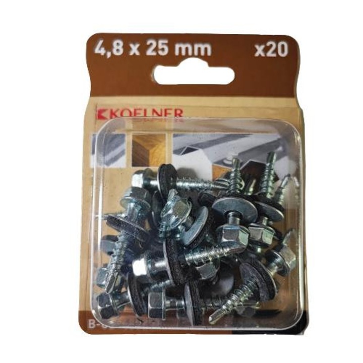 Koelner önfúró csavar 4,8x25 mm, 20 db-os