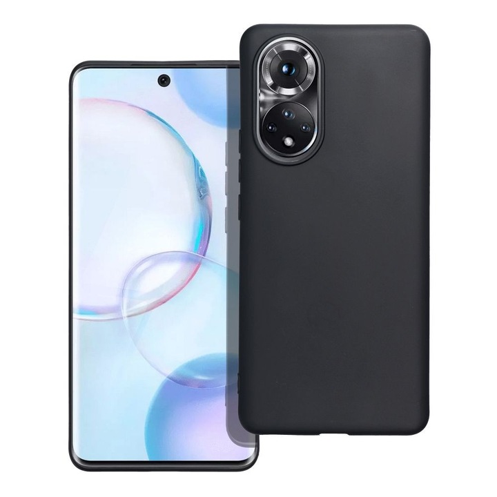 Huawei Nova 9 / Honor 50 kompatibilis szilikon tok, telefon tok, hátlaptok, matt, fekete, Matt case