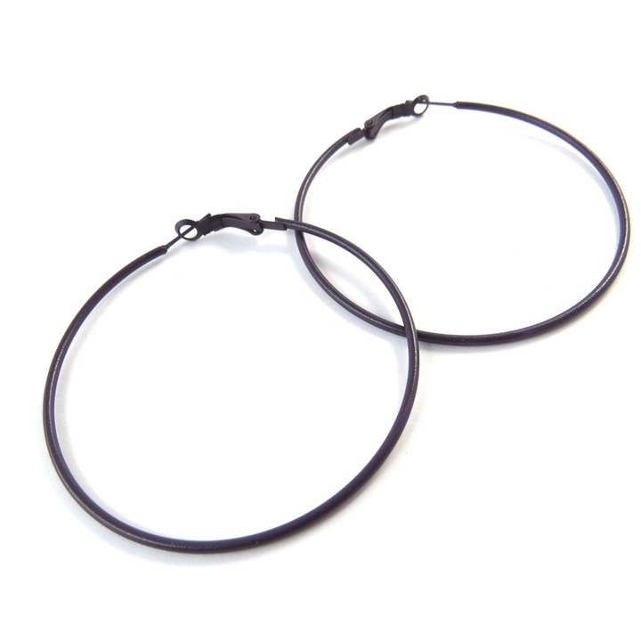 Обеци LTD Lily Les Trésors de Lily Coloriage N9338, Ширина: 1.5 mm, диаметър: 60 mm, Метал, Лилав