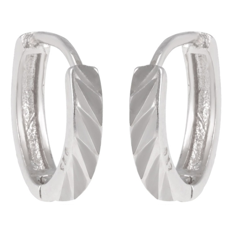 Обеци LTD Lily Les Trésors de Lily Chorégraphie Q2939, Дебелина: 2 mm, диаметър: 13 mm, Сребро, Сребрист