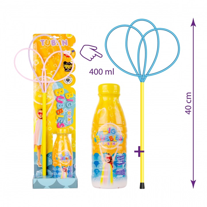Jucarie pentru baloane de sapun gigant, Tuban, 400 ml