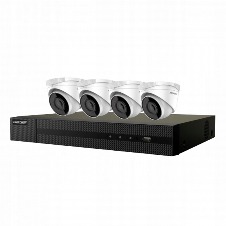 Felügyeleti készlet, Hikvision, izzólámpa, 12 V, 110 mm, fehér/fekete