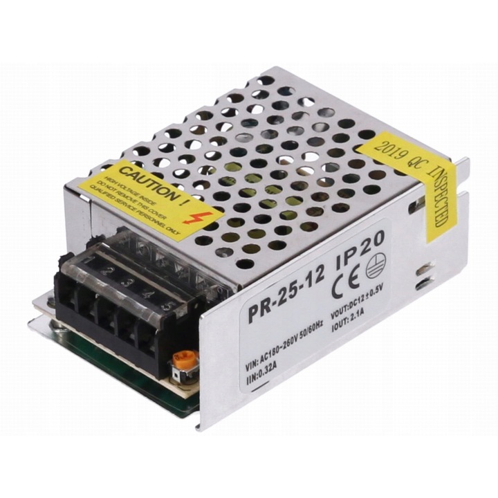 Transformator modular pentru LED, 12V, 25W, 2.1A