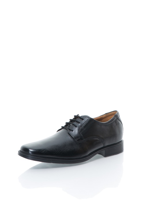 Clarks, Кожени обувки Tilden Derby, Черен