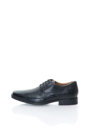 Clarks, Черни кожени обувки TILDEN-PLAIN-BLACK-LEATHER, Черен, 6.5