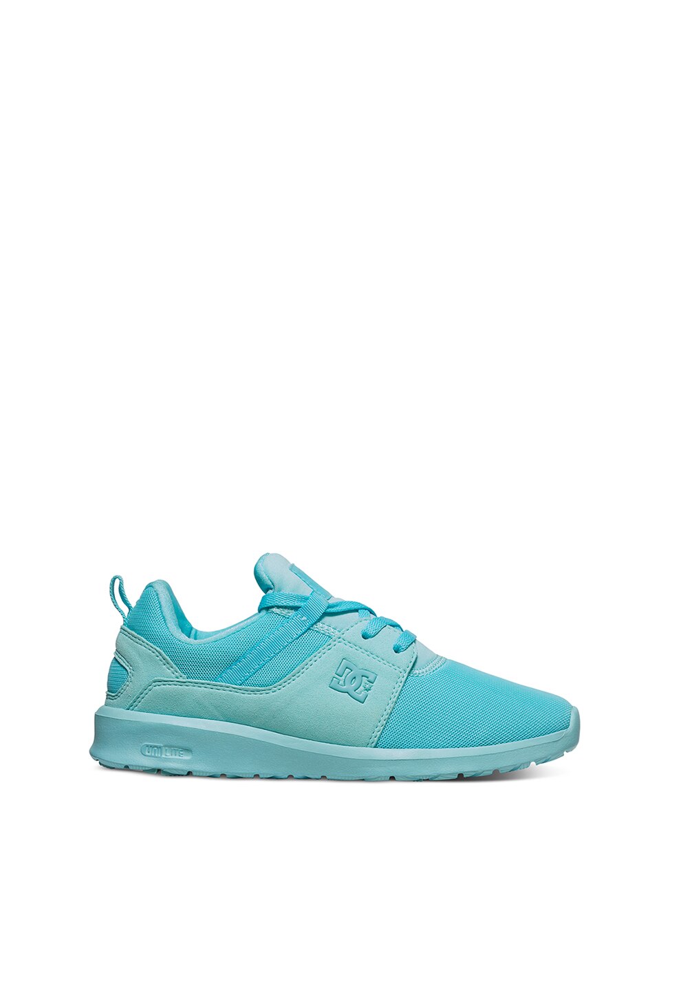 DC, Pantofi sport albastru aqua cu aplicatii de plasa Heathrow