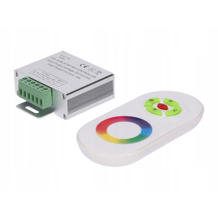 Controler LED, RGB, tactil RF, Prescot, 12-24V, Alb