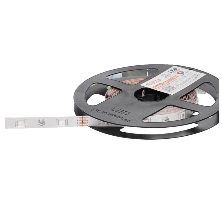 BANDA LED, RGB, 12V, 30led, IP20, 5M, PRESCOT