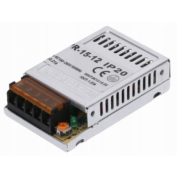 Sursa alimentare LED modulabil 12V 15W, 70x40x31mm, Prescot