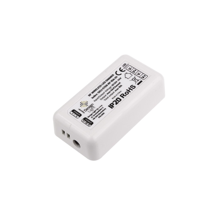 Моно контролер DesignLight, Seli rf led, 30м.обхват, Бял
