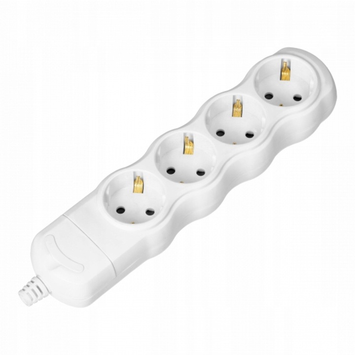 Удължител без кабел, ORNO, Пластмаса, 4 гнезда, 16A, 230V, Бял