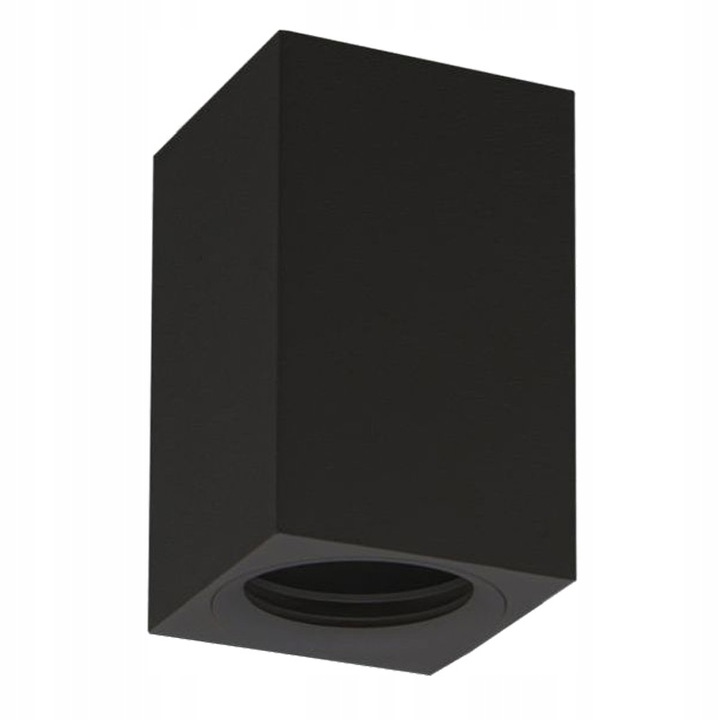 Lampa de suprafata cu halogen, Ecolight, Aluminiu, 60x60x100mm, Negru