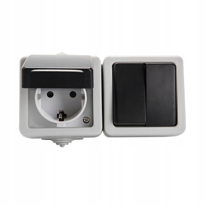 Priza TEKNO, SCHUKO, IP54, KANLUX