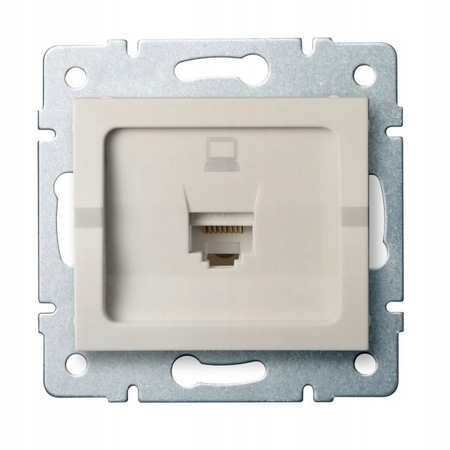Priza unica RJ45, Kanlux, ABS, Crem - eMAG.ro