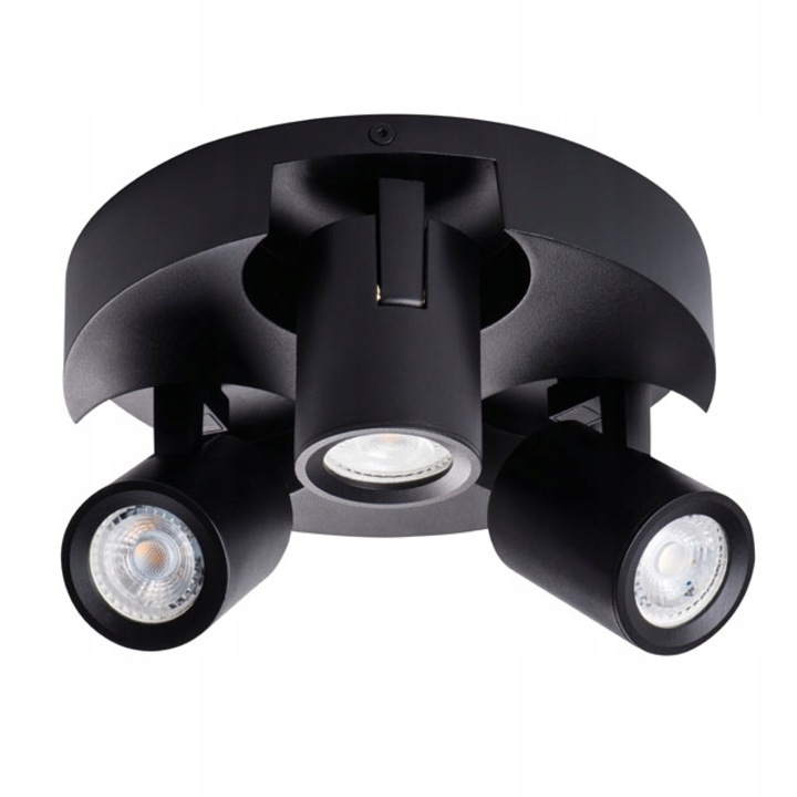 Плафон, Kanlux, алуминиева сплав, 3x GU10, 35W, IP20, черен