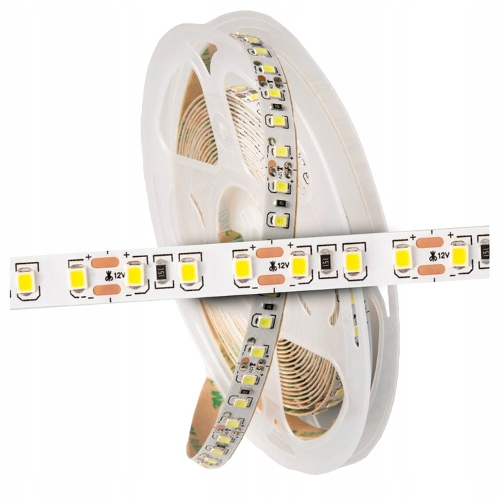 Banda LED flexibila, Ecolight, 12V, 5m, Alb cald