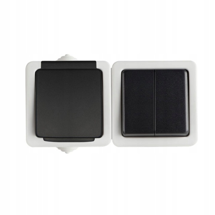 Conector TEKNO + priza WATERPROOF, IP54, KANLUX