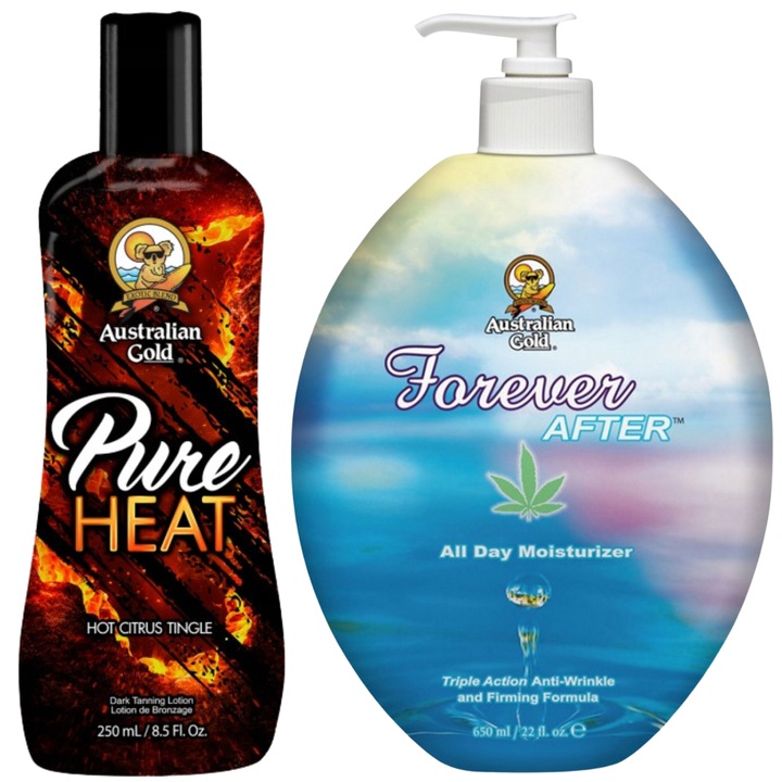 Комплект за солариум, Australian Gold, Pure Heat и Forever After After Sun, 2 бр