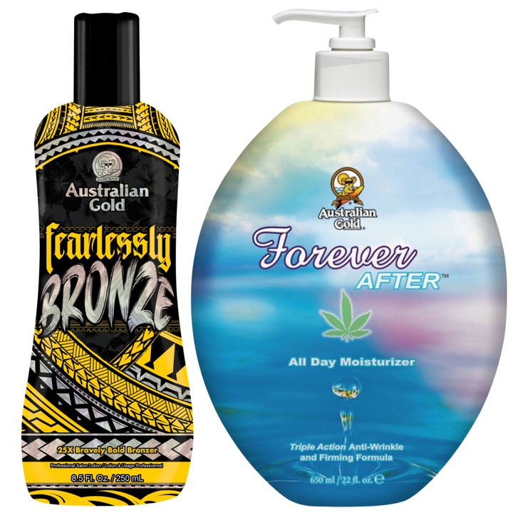 Комплект Fearfully Bronze лосион за тен с лосион за тяло Forever After Australian Gold