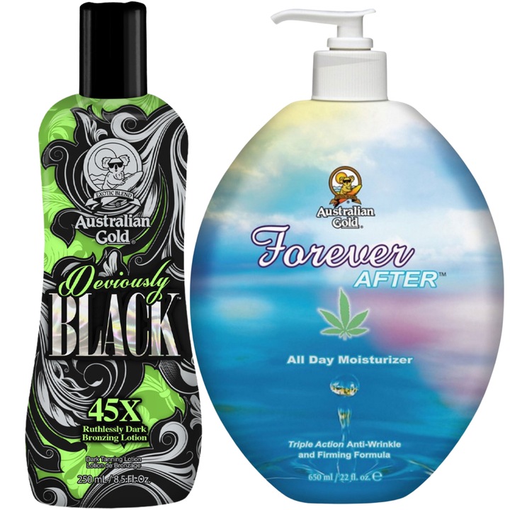 Комплект лосион за тен Deviously Black + Лосион за тяло Forever After Australian Gold