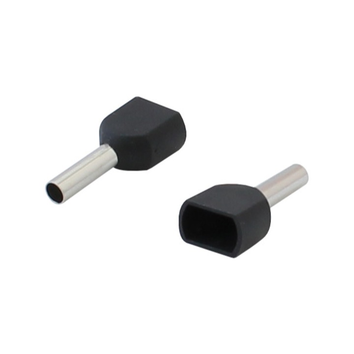 Terminal tip manson dublu, izolat, cupru/PVC, 2 x 1.5 mm, 10 buc