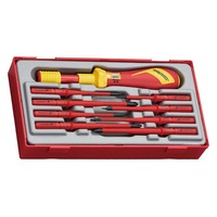 Set 9 surubelnite dinamometrice izolate, TENG TOOLS, Rosu