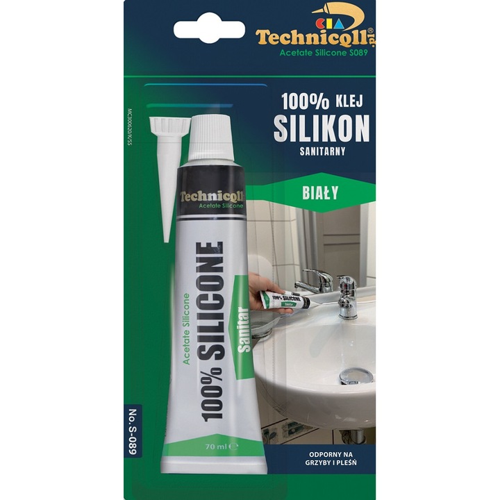 Egészségügyi szilikon, Technicqll, fehér, 70ml