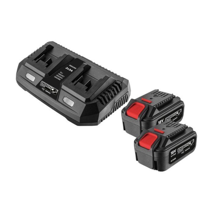 Graphite 58GE134 akkumulátor + töltő szett, Energy+ rendszerhez 2x18V/4Ah (58GE134)