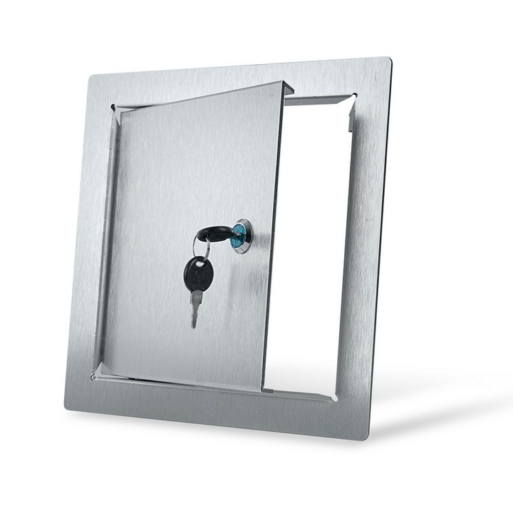 Usa de inspectie, UN, Aluminiu, 400 x 400mm, Argintiu