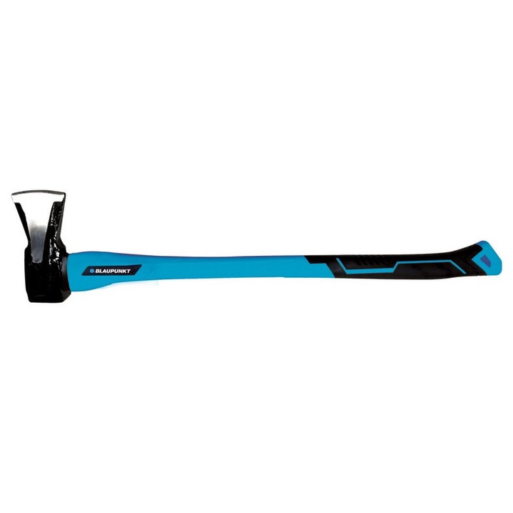Topor de despicare, Blaupunkt, Otel carbon/Fibra de sticla, 2 kg, 80 cm, Albastru/Negru