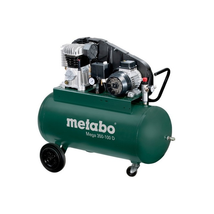 Compresor ulei, Metabo, 90 l, 10 bar, Verde
