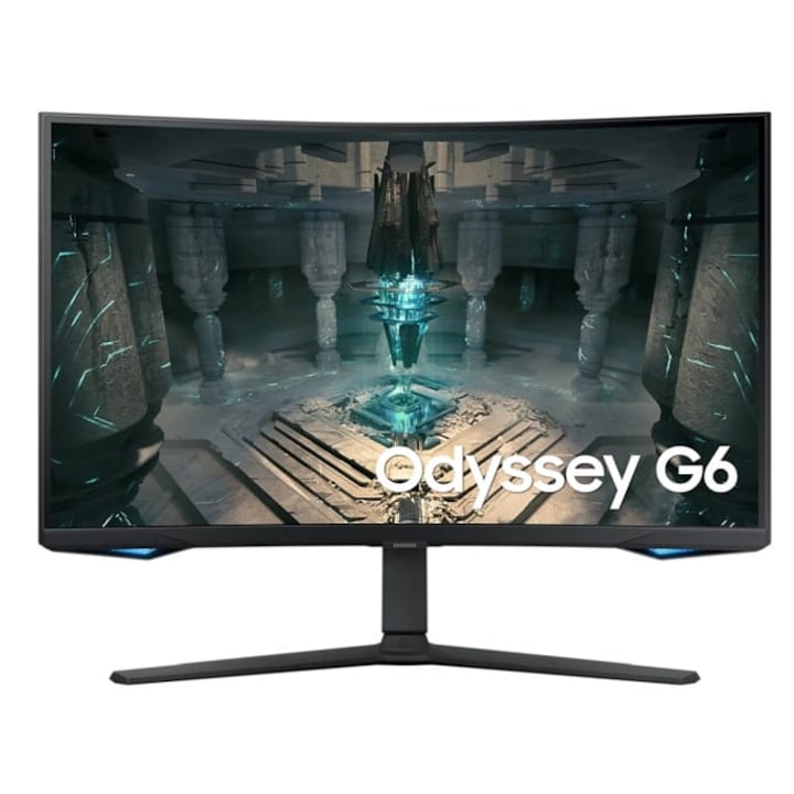 Mонитор Samsung Odyssey G6, G650, 32", QHD, (2560 x 1440), 240Hz, 16:9, 1ms GtG, LED, 350cd/m2, 2xHDMI, 2xUSB, Black
