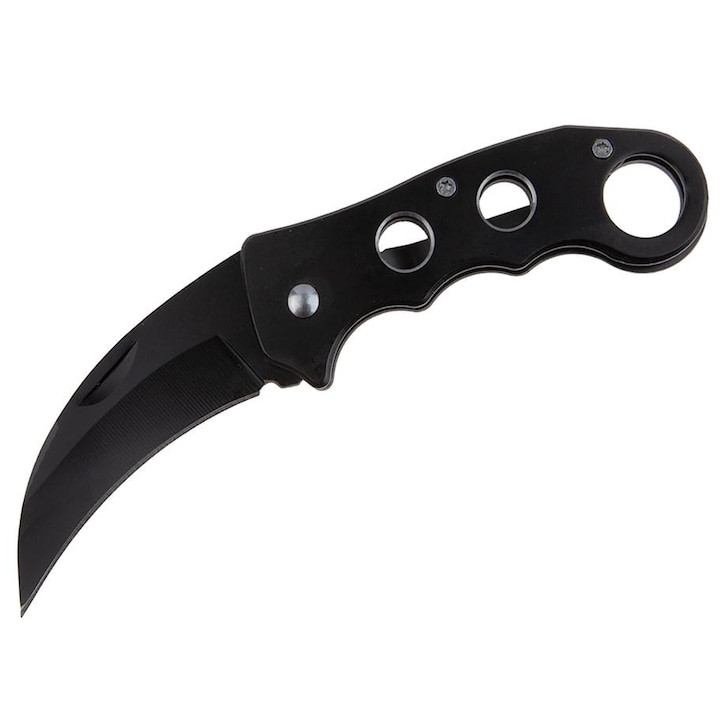 Briceag de vanatoare DEPOX®, Liberty Claw, karambit extensibil, 14.5 cm, negru
