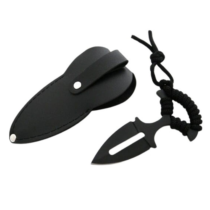 Cutit tactic Depox, Spear Comando, 13 cm, negru, teaca inclusa