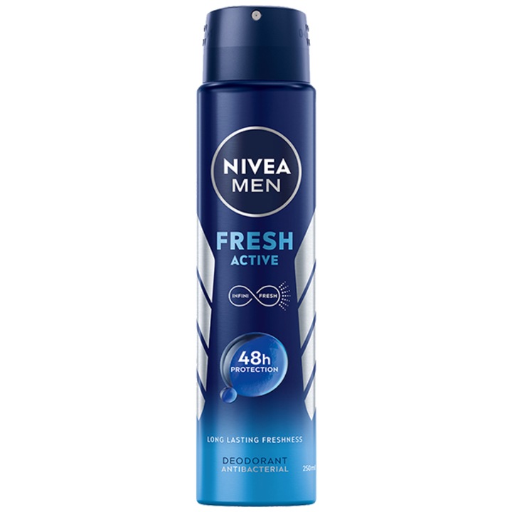 Дезодорант спрей за мъже Nivea Fresh Active, 250 мл