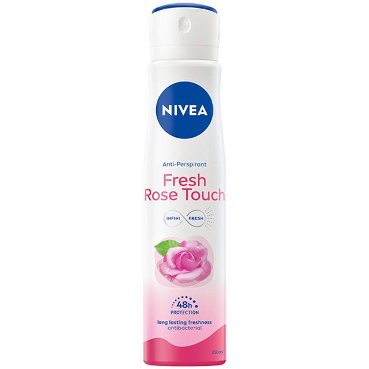 Дезодорант спрей за жени Nivea Fresh Rose Touch, 250 мл