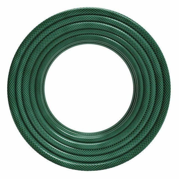 Градински маркуч с повишена плътност и устойчивост на огъване и усукване, AwTools, PVC, 3 слоя, 1", 20 бара, 50 м, Зелен