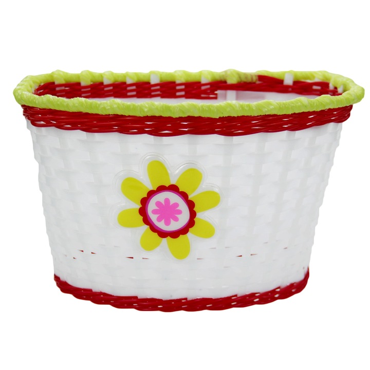 Cos biciclete copii HL-BS02-8 pentru roti 16", material plastic, culoare alb