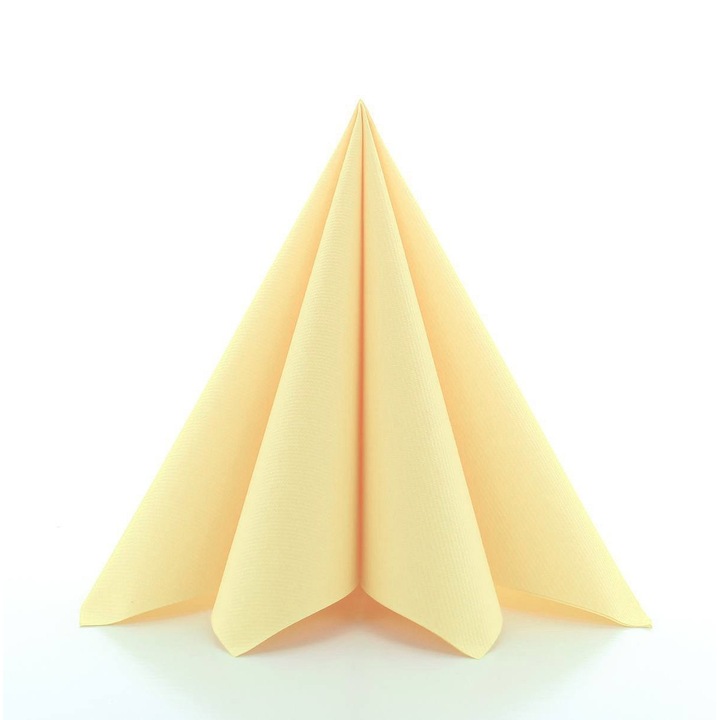 Servetele de masa Mank Horeca, Linclass® Airlaid, Sahara crem galbui, 40 x 40 cm, Ideale pentru Petreceri, Botezuri, Paste Set 50