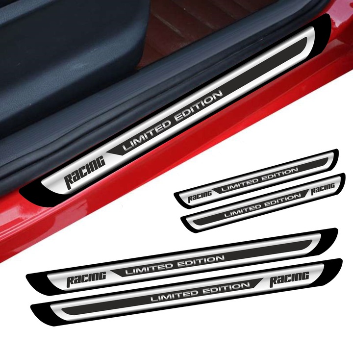 4 db-os krómozott matricás küszöbvédő készlet - Racing Limited Edition