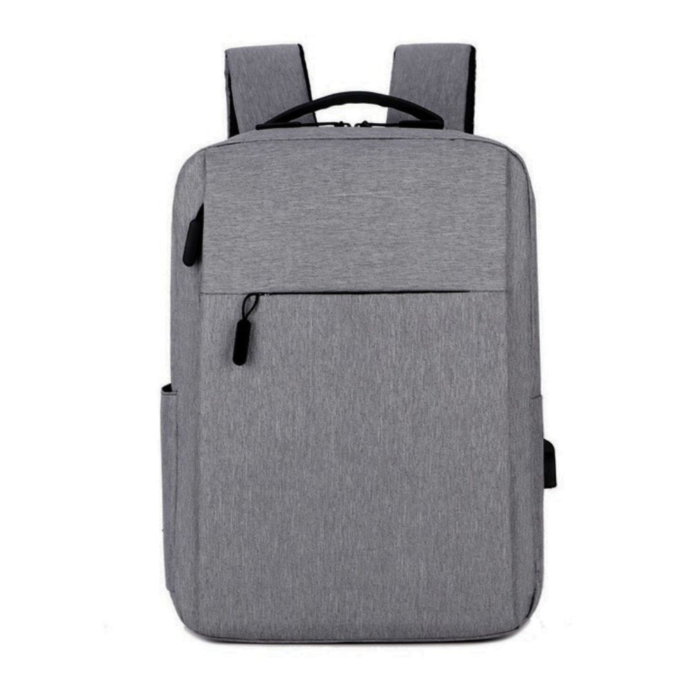 Rucsac Jayden pentru laptop, Port de incarcare USB, Rezistent la apa, 15.6 inch, Gri