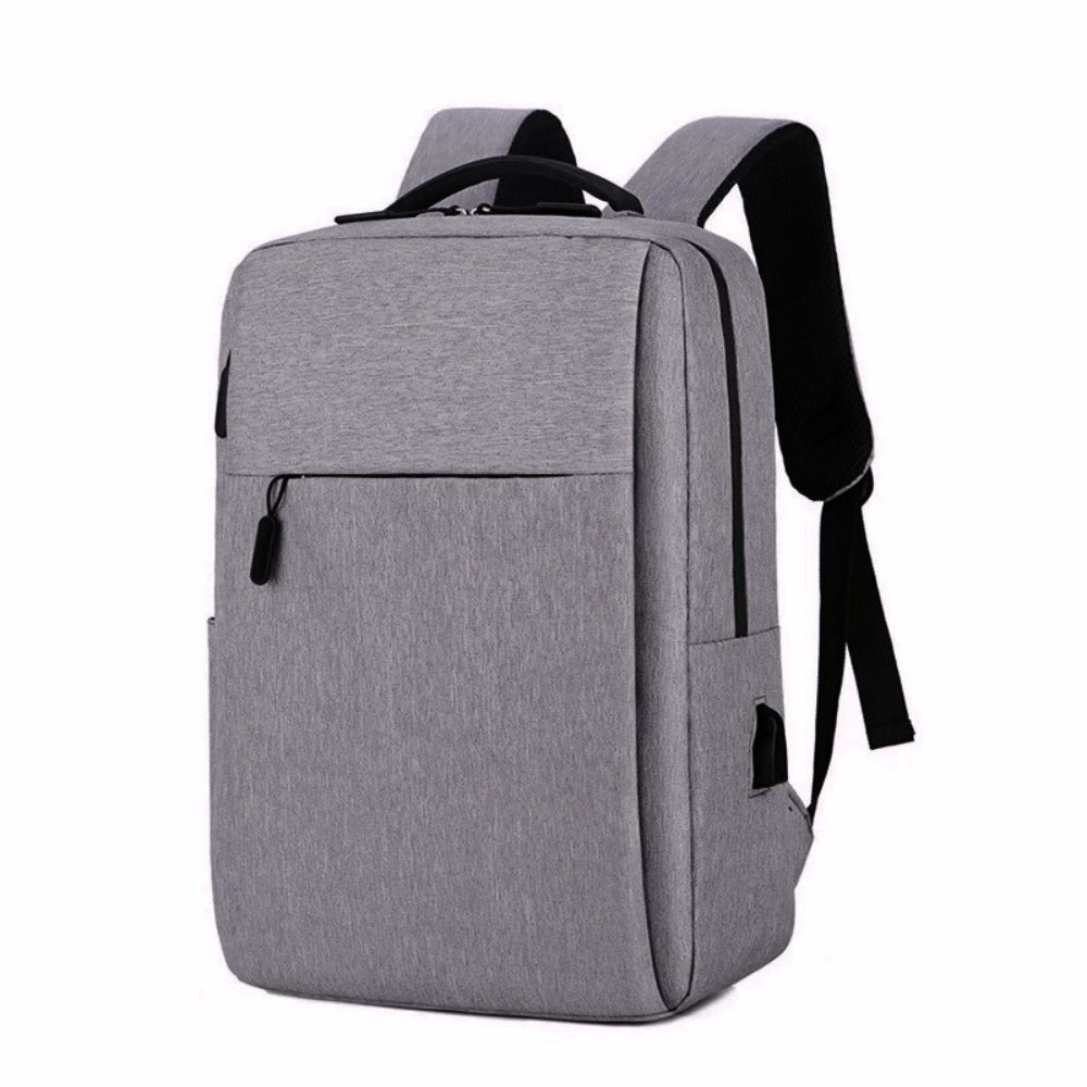 Rucsac Jayden pentru laptop, Port de incarcare USB, Rezistent la apa, 15.6 inch, Gri