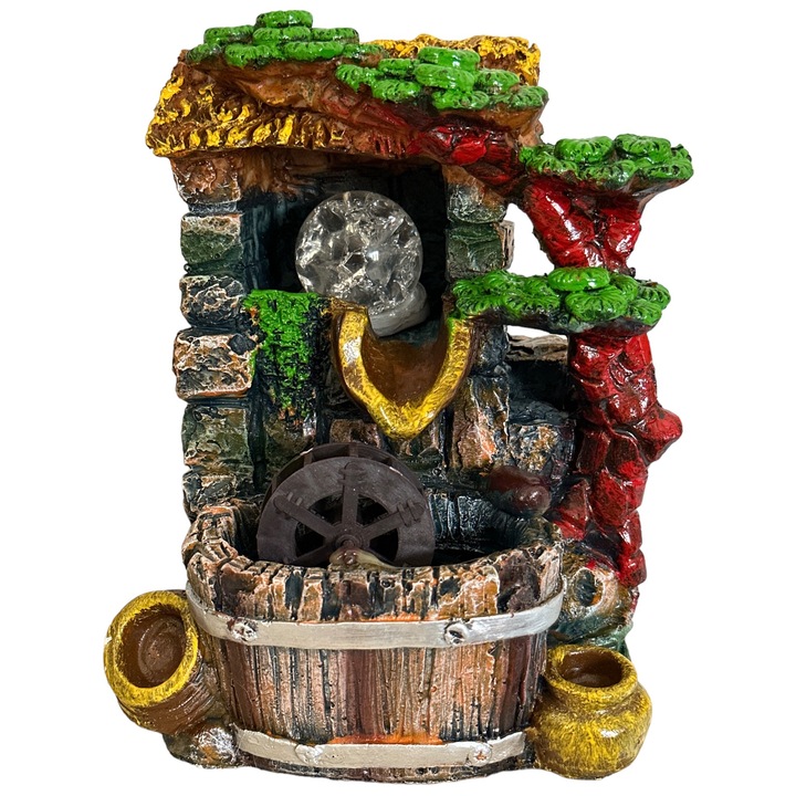 Fantana electrica din rasina cu bila, 20 cm, 88049