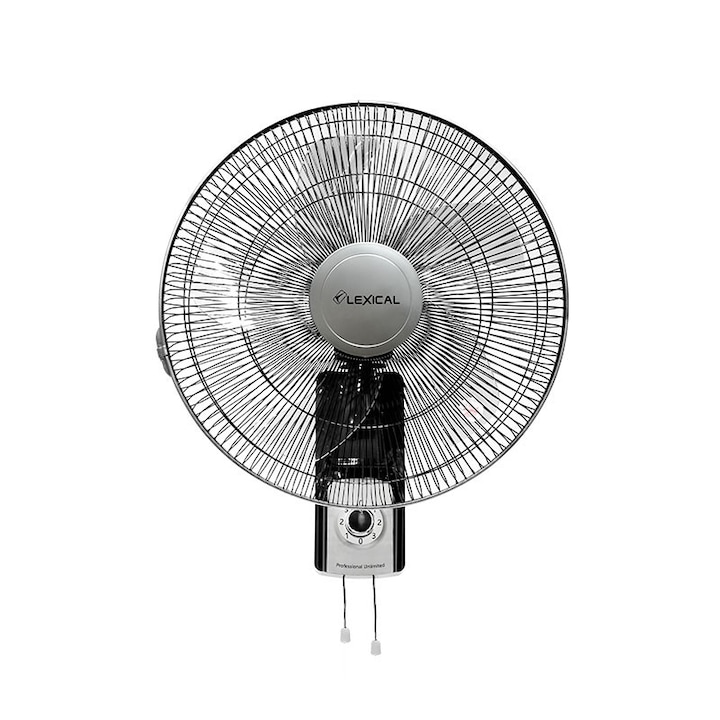 Ventilator de perete, Lexical, LWF-7201-2, 16 inch, 60 W, Negru