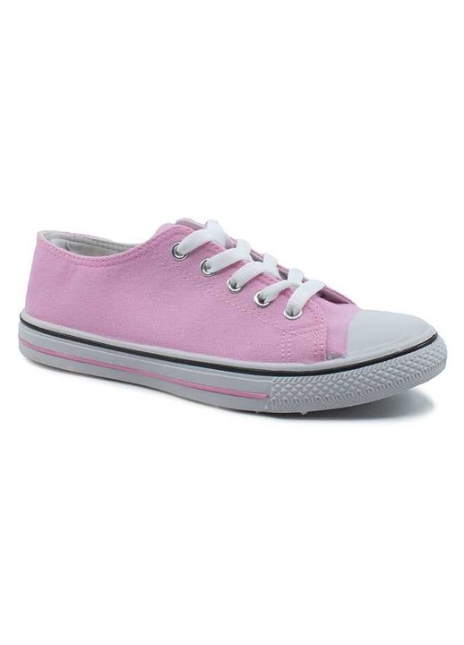 Tenis dama, Fashion, textil, cu siret, Roz